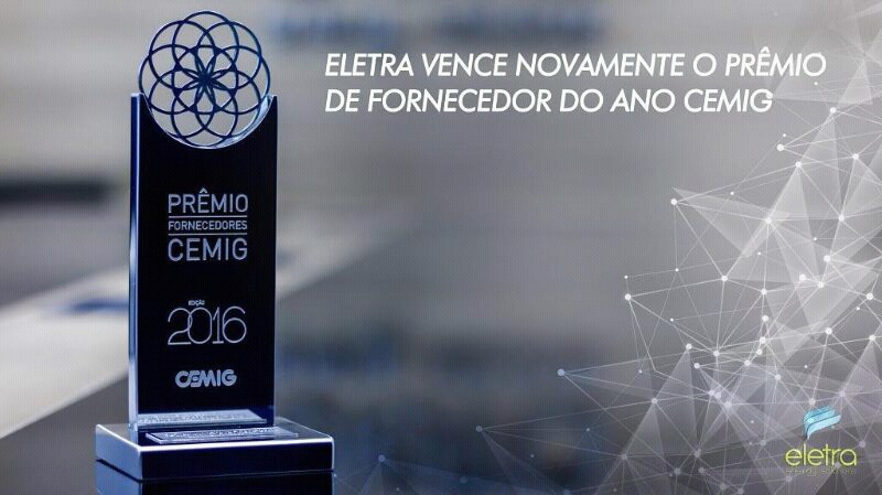 Eletra vence nuevamente el premio de proveedor del año CEMIG